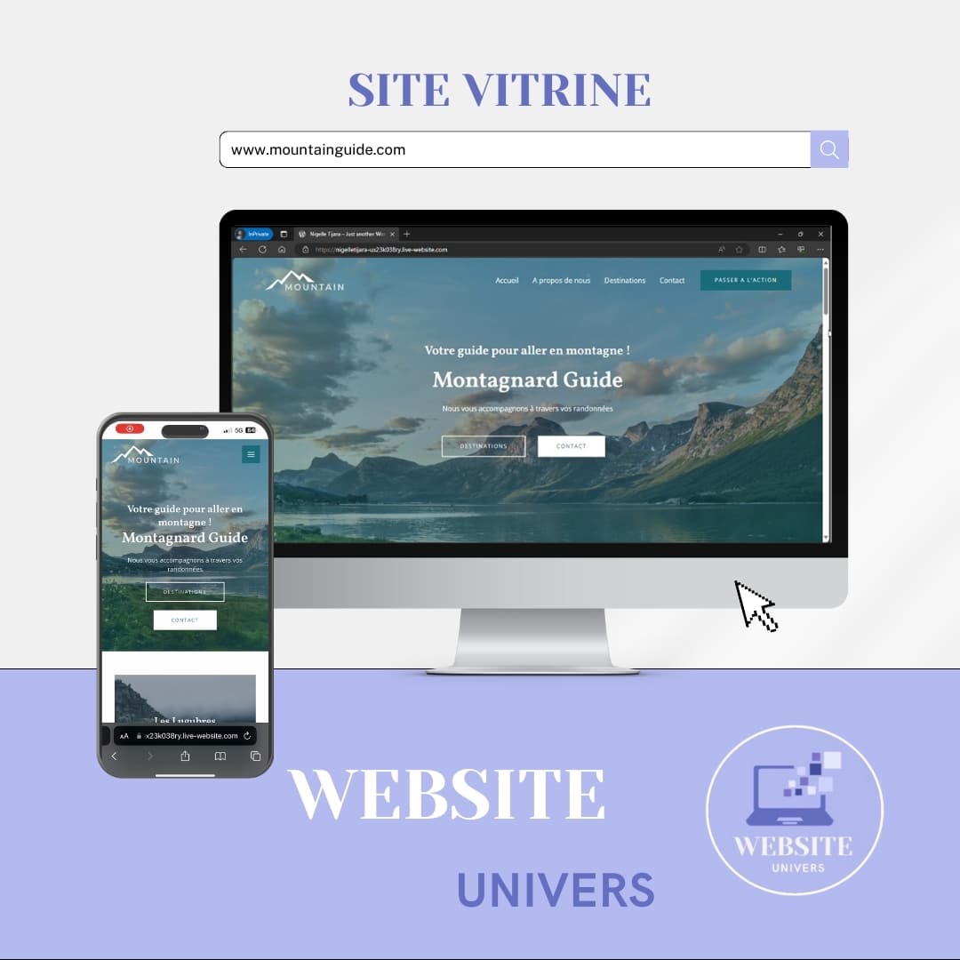 site web vitrine pour marque naturelle